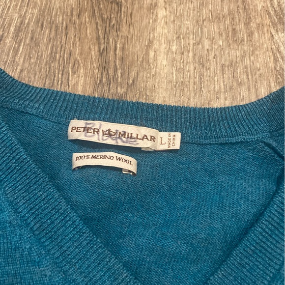 Peter Millar merino wool v neck sweater. - Picture 5 of 6